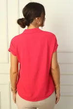 Polo Yaka Duble Kol Ayrobin Bluz