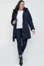 ANORAK DOUBLÉ À CAPUCHE AMOVIBLE GRANDES TAILLES