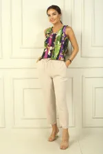 Beli Lastikli Cepli Dar Paça Ayrobin Pantolon