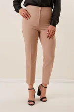Pantalon grande taille en Lycra avec taille élastique et poches
