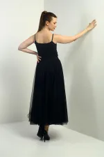 Women's Elastic Waist Lined Tulle Skirt