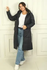 Hooded, Lined, Long, Oversize Puffer Jacket