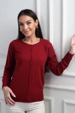 Gilet en maille boutonné pour femme