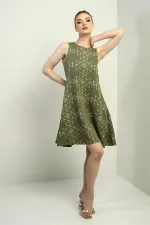 Kadın Etnik Desen Kordeneli Kısa Elbise