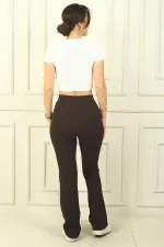 Kadın Yüksel Bel Toparlayıcı Çımalı Palazzo Pantolon