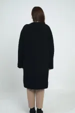 Gilet en maille lycra grande taille pour femme avec poches