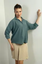 Polo Yaka Truvakar Kol Ayrobin Bluz