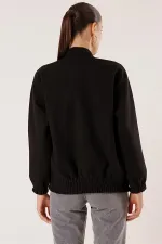 Blouson aviateur à taille élastiquée et poches plaquées