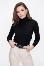 Balıkçı Yaka Likra Akrilik Triko Kazak