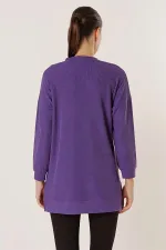 Yanları Yırtmaçlı Örme Tunik Bluz