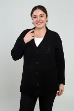 Gilet tunique à poches en maille panier pour femme