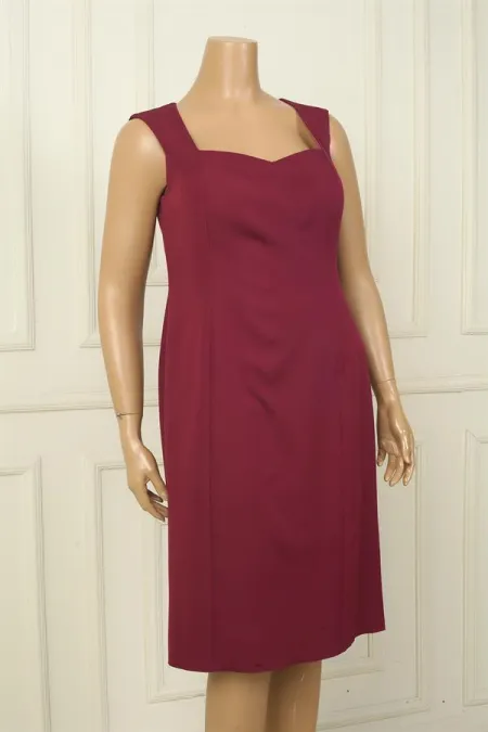 Thick-Strapped Lined Crepe Short Dress