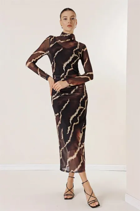 Florence Tulle Dress with Gathered Front and Lining