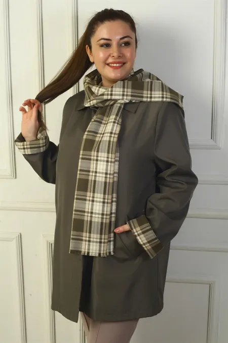 Trench-coat croisé pour femme avec boutons dissimulés sur le devant et poches