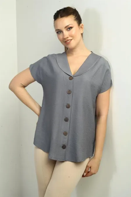 Women's Shawl Collar Oversize Shirt