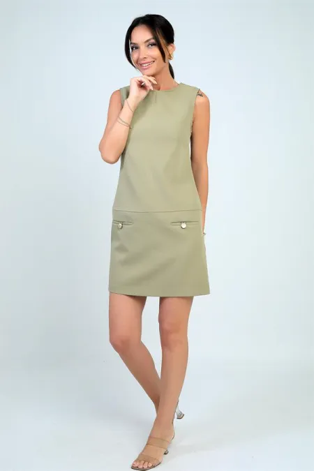 Robe courte pour femme avec détails en polaire