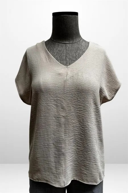 Kadın V Yaka Ayrobin Bluz