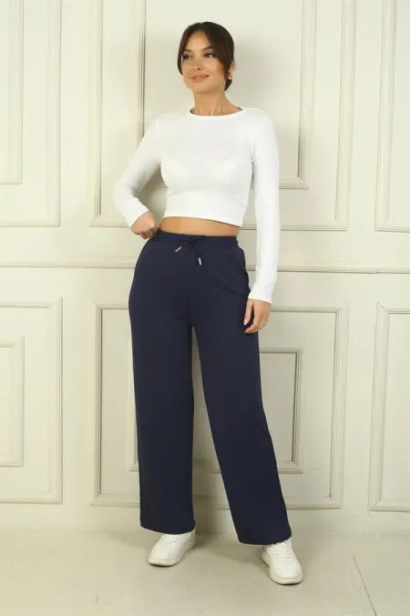 Kadın Beli Lastikli Cepli Palazzo Oysho Pantolon