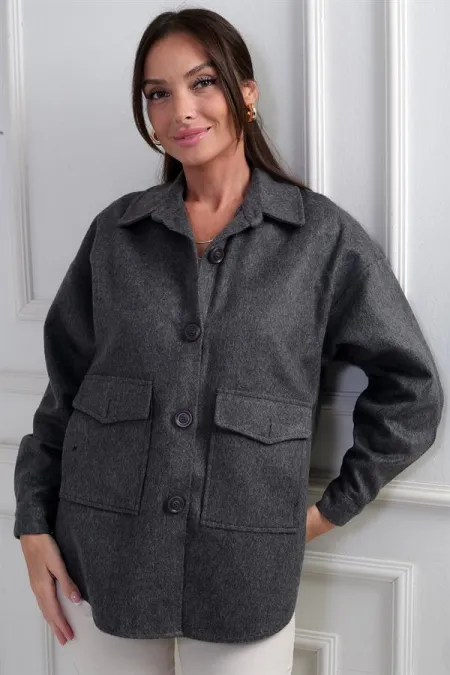 Chemise à poches boutonnées pour femme