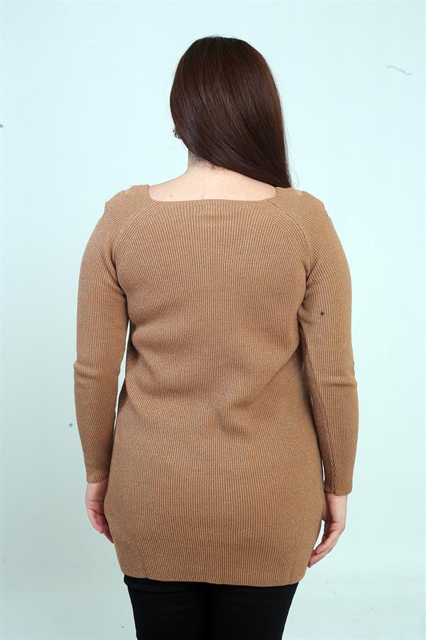 Pull tunique de sport grande taille à épaules dénudées