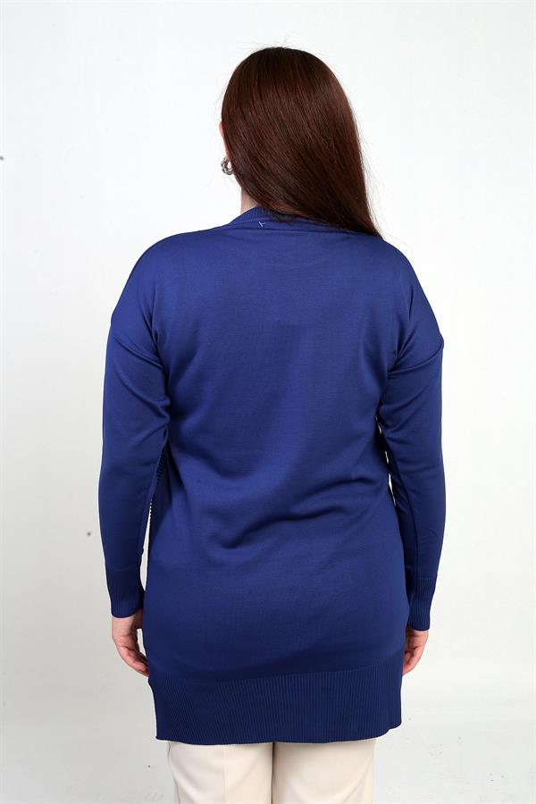 Tunique/blouse grande taille pour femme avec détails de boutons aux manches