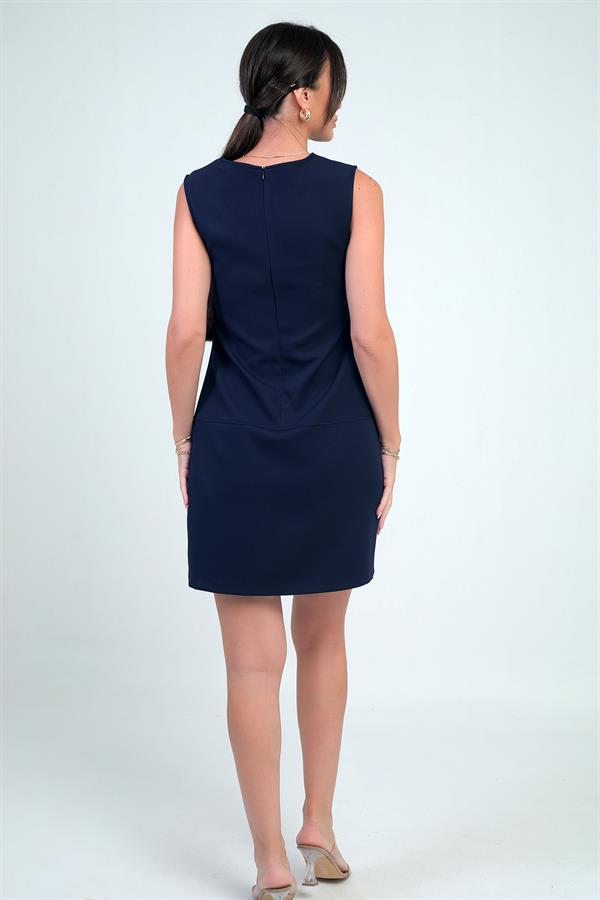 Robe courte pour femme avec détails en polaire