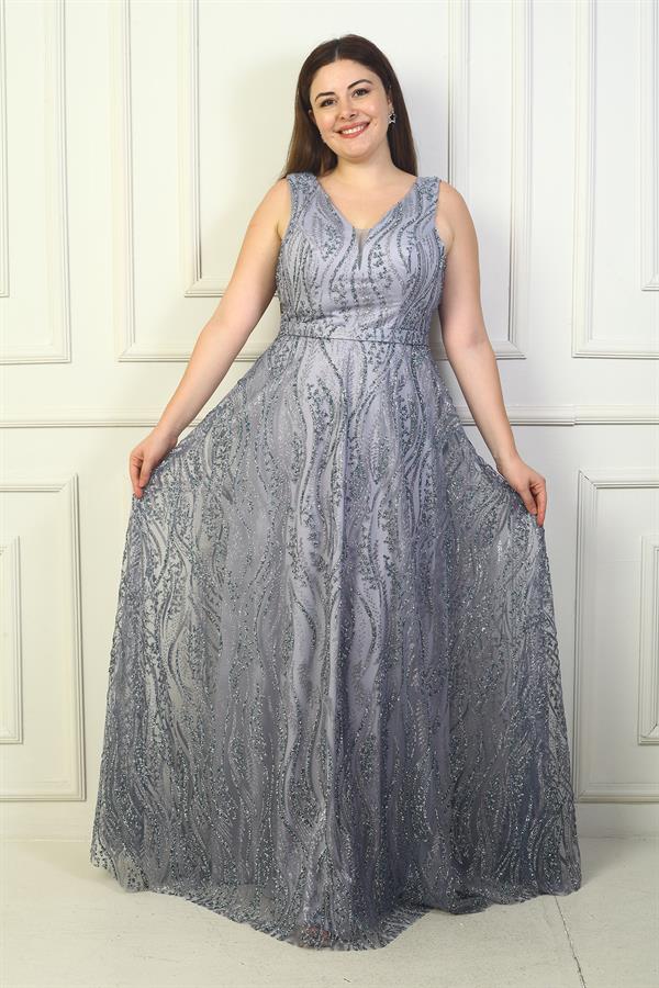 Robe de soirée longue grande taille pour femme, à bretelles larges, doublée et ornée de tulle.