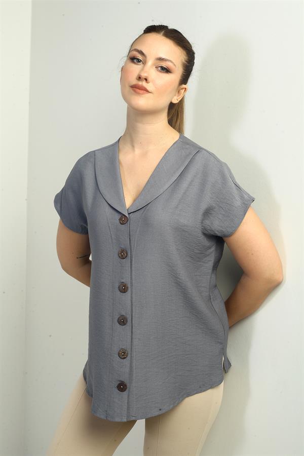 Women's Shawl Collar Oversize Shirt