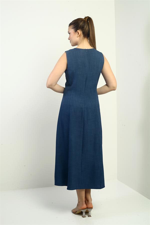 Women's Midi Dress with Chain Detail