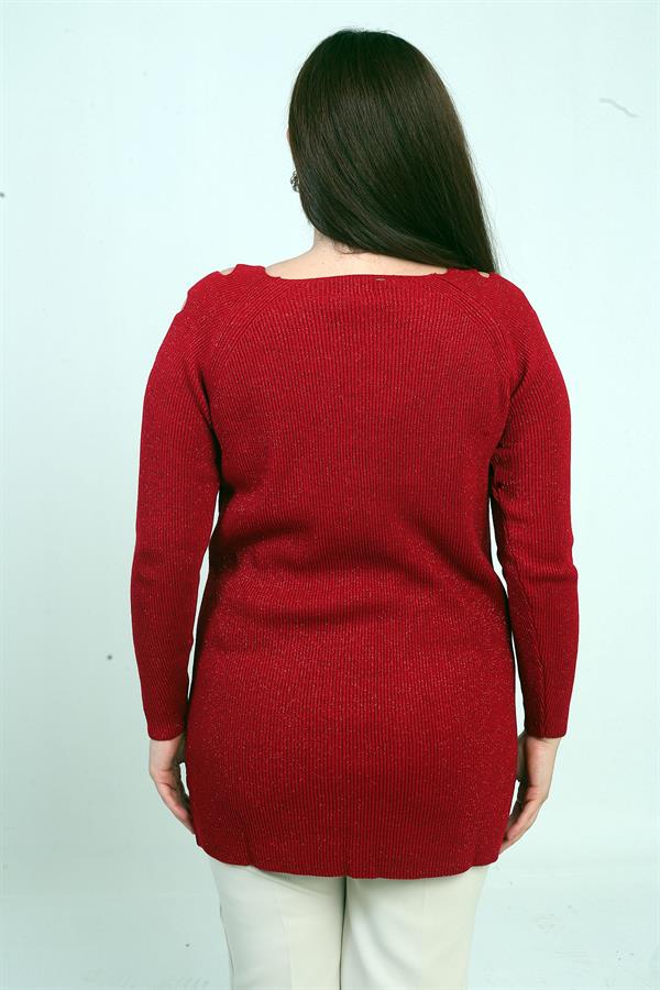 Pull tunique de sport grande taille à épaules dénudées