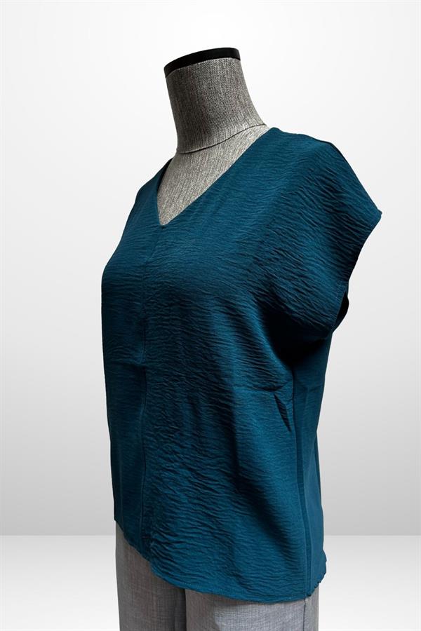 Kadın V Yaka Ayrobin Bluz