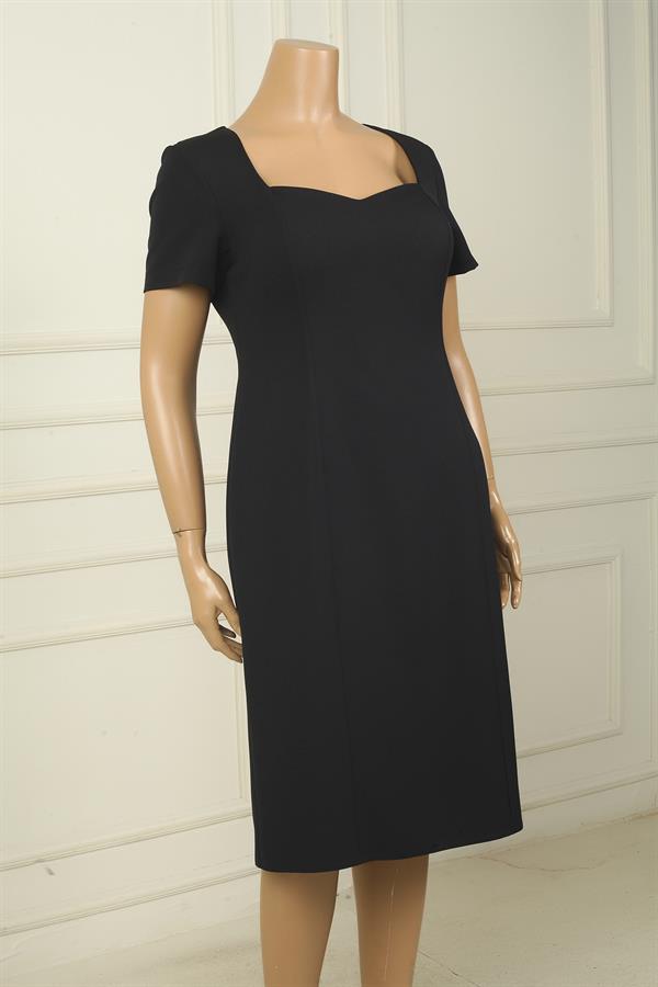 Robe en crêpe doublée à manches courtes pour femme, grande taille