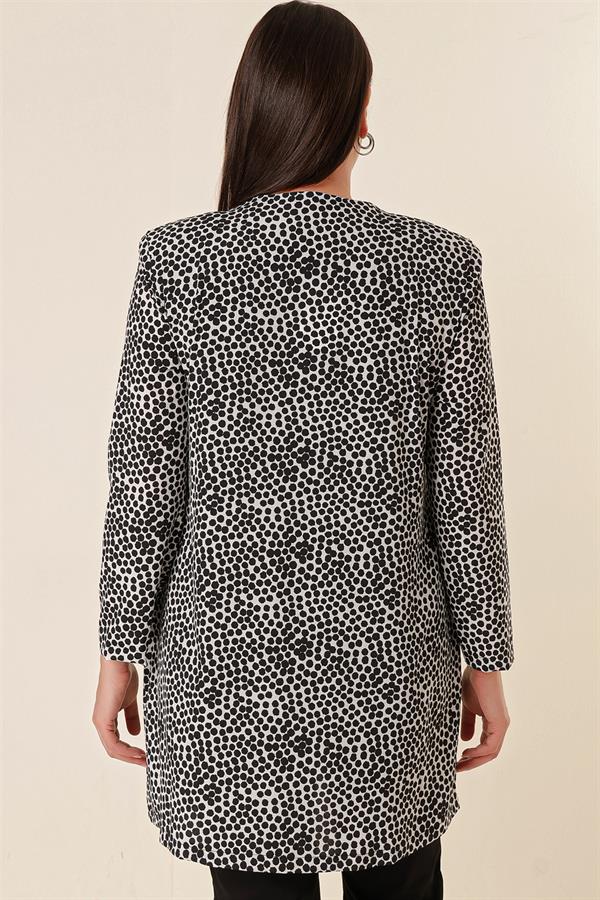 Ensemble deux pièces grande taille à imprimé léopard avec broche au col