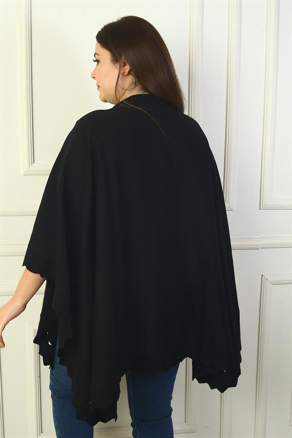 Women's Laser Cut Plus Size Acrylic Poncho