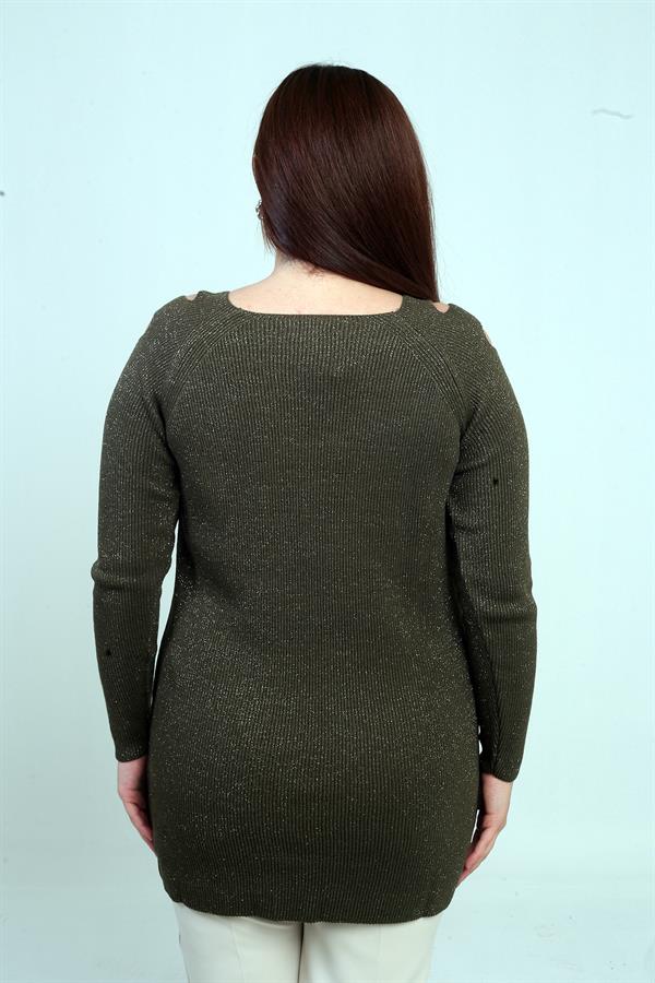 Pull tunique de sport grande taille à épaules dénudées