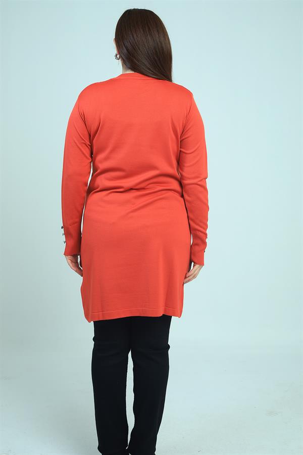 Tunique grande taille pour femme, ornée d'une tresse sur le devant, en fil froid.