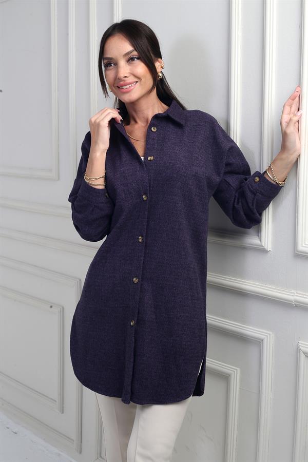 Tunique à fente latérale pour femme