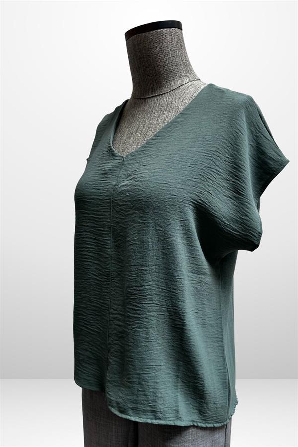 Kadın V Yaka Ayrobin Bluz