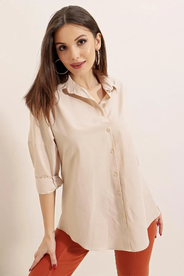 Oversize Long Basic Shirt