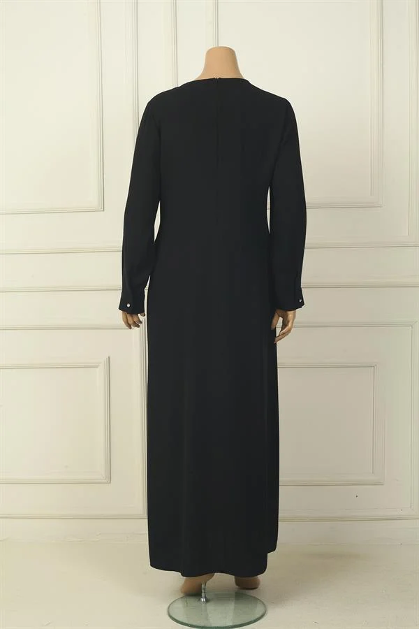 Robe longue en crêpe grande taille à volants brodés de fleurs et de pierres pour femme