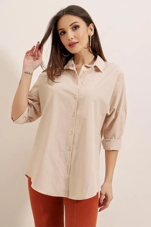 Oversize Long Basic Shirt