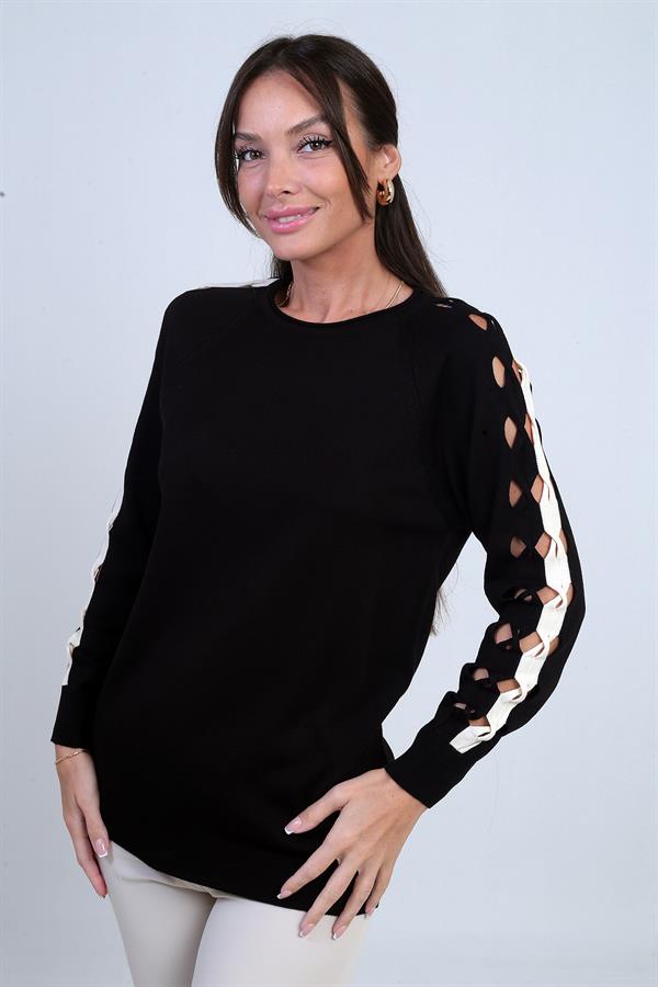 Chemisier rayé à manches longues pour femme