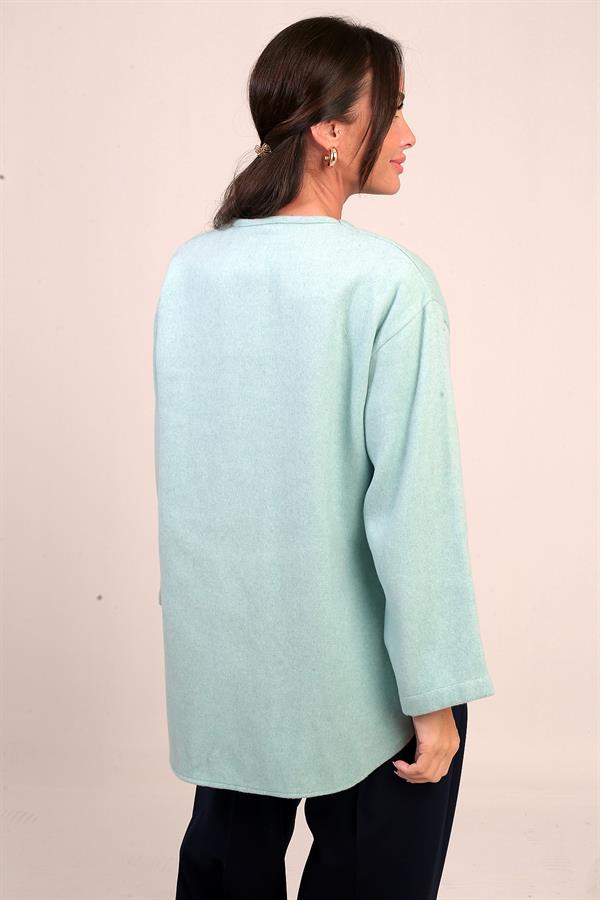 Gilet en cachemire 3 fils pour femme avec devant en dentelle