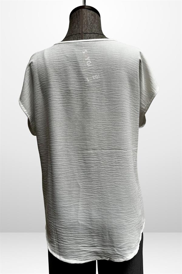 Kadın V Yaka Ayrobin Bluz