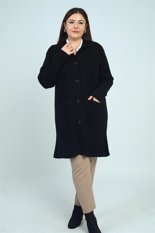 Gilet matelassé en maille grande taille avec poches tressées pour femme