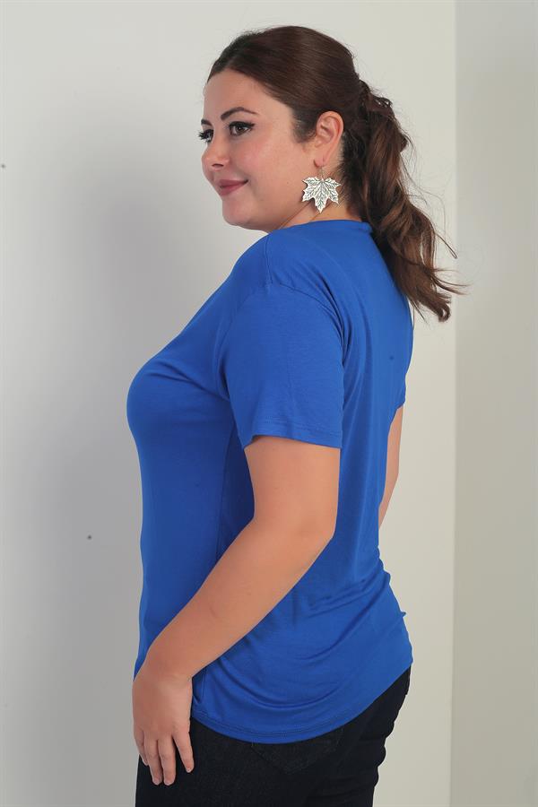 Women's V-Neck Lycra Plus Size Blouse