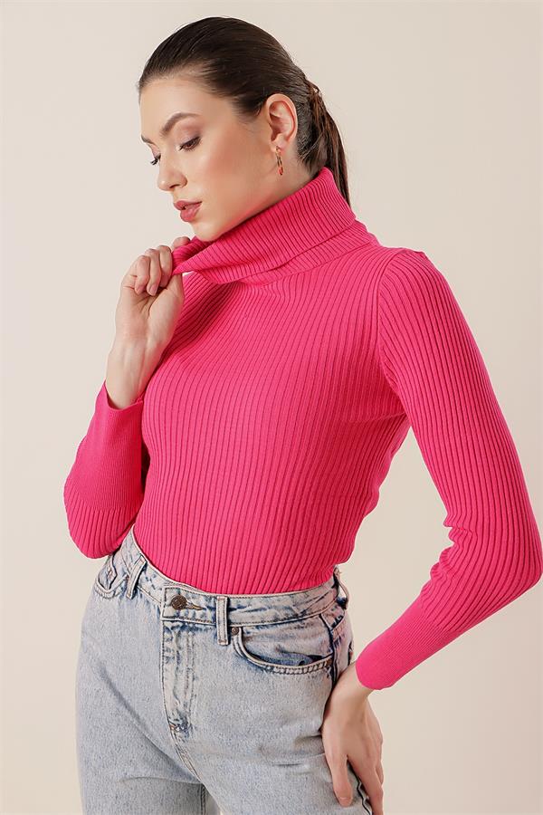 Turtleneck Lycra Acrylic Knit Sweater