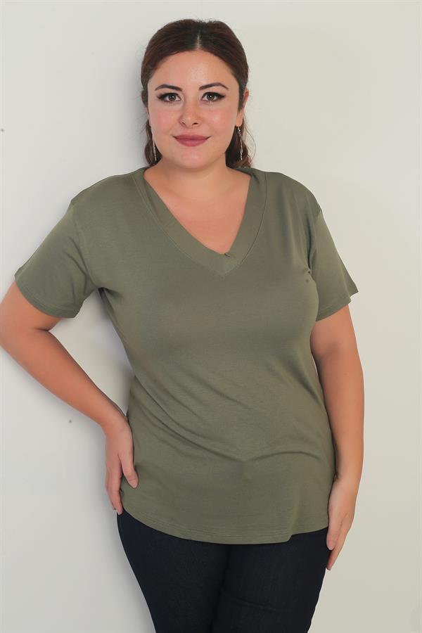 Women's V-Neck Lycra Plus Size Blouse