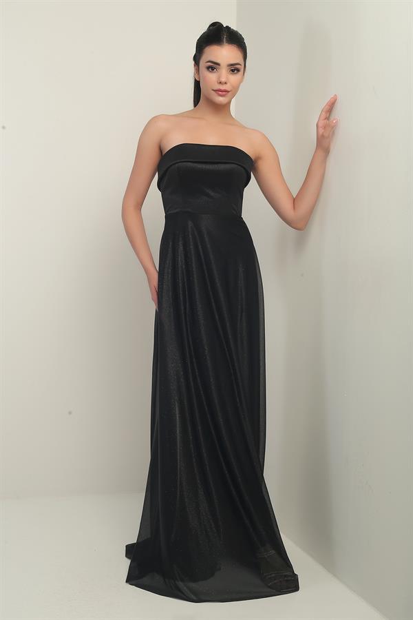 Robe longue en tulle pour femme avec col rembourré et doublure