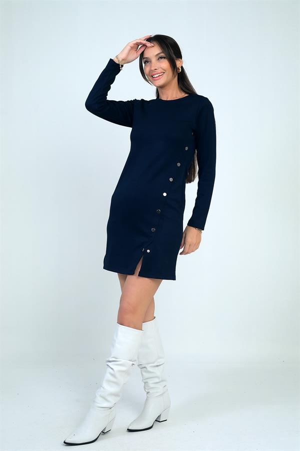 Kadın Çıtçıtlı Kısa Elbise